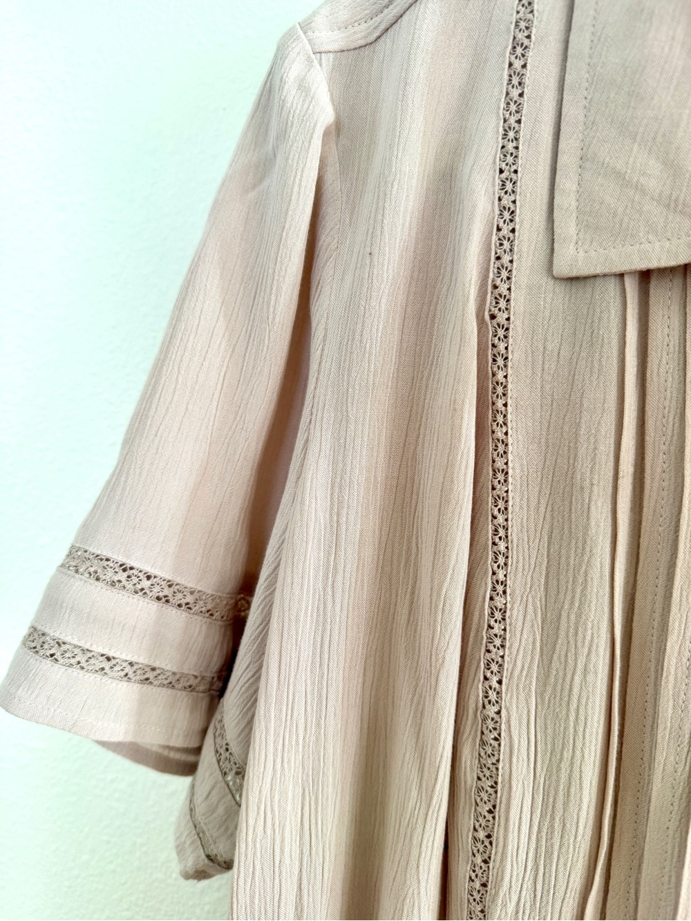 Style & Co. Soft Blush Button-Down Pintuck Blouse - Picture 3 of 5